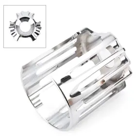 22shopde 550733530157 Motorcycle Chrome Edge Oil Filter Cover Trim For Harley Touring Road King Glide