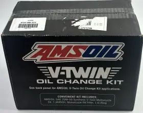 Amsoil 097012451128 20w-50 Synthetic V-twin Oil Change Kit - 5 Quarts With Black Filter