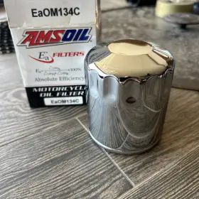 Eaom134c Amsoil Automotive Oil Filter Chrome Replacement Unit For Motorcycle