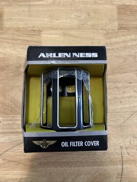 Arlen Ness 03484 - Beveled Oil Filter Cover Black For Harley Davidson