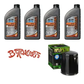 96910-bt4 Bel-ray Hf171 Oil Change Kit Harley Davidson V-twin Filter Semi-synthetic 20w50 Black