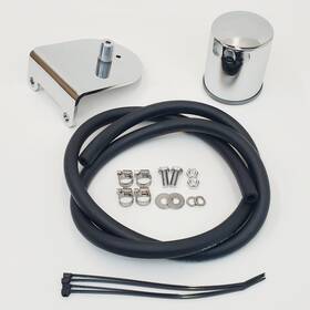 Billet Proof Designs Bpd-87002 Chrome Remote Oil Filter Relocation Kit With Mount Hoses Clamps And H