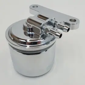 Bpd-87124 Billet Proof Designs Chrome Universal Remote Oil Filter Relocation Kit With Custom Mount And