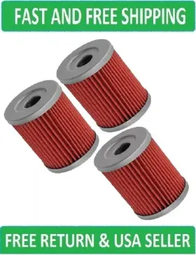 Fl101a1058 Caltric Oil Filter For Yamaha Yp400 Majesty 2004-2015 / Morphous Cp250 2006-2008 3-pack