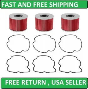 Fl121a1038 Caltric For Suzuki Gs500 Gs500e Gs500f 1989-2002 2004-2009 Oil Filter 3-pack