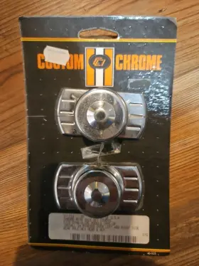 37-314 Custom Chrome Harley Davidson Rear Axle Nut Covers Dyna-glide 1991-up