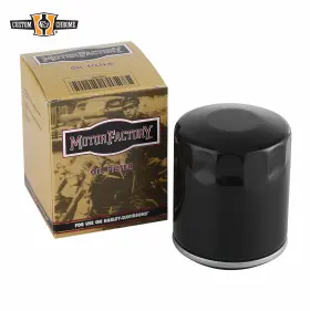 63793-01 Custom Chrome / Motorfactory 625223 Motor Factory Oil Filter Fit For Harley V-rod Vrsc 2002-up Repl #63793-01 Black