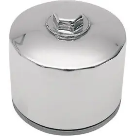 0712-0006 Drag Specialties Chrome Magnetic Ring Oil Filter With Nut