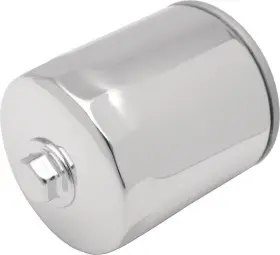 0712-0011 Drag Specialties Oil Filter - Spin-on Chrome With Nut
