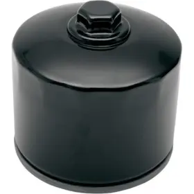 0712-0132 Drag Specialties 14-0004bk Spin-on Oil Filter - Black With Nut