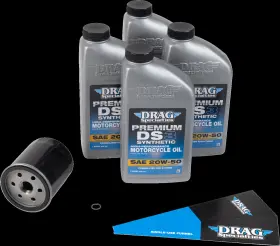 224377 Drag Specialties Oil Full Synthetic Change Kit - 20w50 Evo/xl Black 224377 Drag Specialties Oil Full Synthetic Change Kit - 20w50 Evo/xl Black