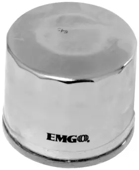 10-55672 Emgo Micro Glass Oil Filter Chrome #10-55672 For Suzuki/cagiva