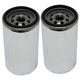 32-0060 Factory Spec 2 Pack Of Chrome Oil Filters For Harley-davidson Fits 1991-1998 Dyna Models