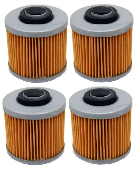 Fs-707 Factory Spec 4 Brand Oil Filters - Pack For Yamaha Mx Atv Motorcycle 4x