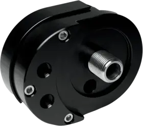 Pc8swiail5 Feuling Black Offset Oil Filter Mount For Harley Fat Boy Lo 13-17