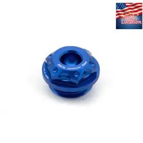 Fx-jyg-355-r6-fs-210929-m-50 Fxcnc For Yzf R1 R6 1999-2014 2008 2012 Blue Cnc Engine Oil Filler Tank Cap Fuel Cover