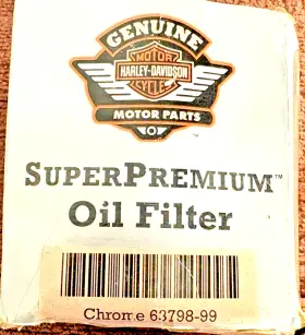 63798-99 Harley-davidson 156679855822 New Genuine Super Premium 5 Oil Filter Chrome Oem#63798-99