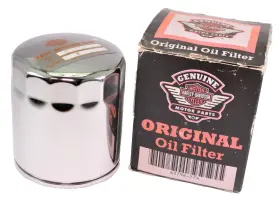 63796-77a Harley-davidson New Genuine Motorcycle Chrome Oil Filter #