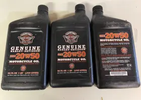 99816 Harley-davidson Genuine Motorcycle Oil 20w-50 3 Quarts New Old Stock Circa 2002