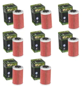 Hf155x8 Hiflofiltro Hf155 Oil Filter - 8 Pack Fits Ktm 390/690 Husqvarna 401/701 And More