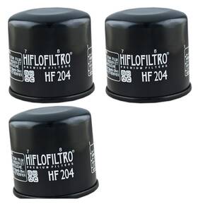 Hiflofiltro Hf204x3 Hf204 Oil Filter - Black 3 Pack
