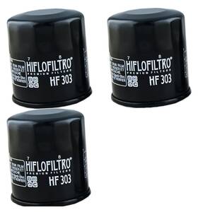 Hiflofiltro Hf303x3 Hf303 Oil Filter - Black 3 Pack