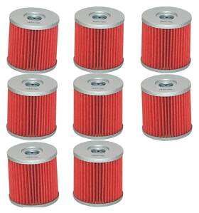 Hiflofiltro Hf681x8 Hf681 Oil Filter Replaces Hyosung 16510hn9101has - 8 Pack