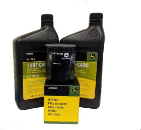 Am107423 John Deere 689756356151 2 Quarts Turf-gard Sae 10w-30 Oil Plus Filter. Fits Many Lawn