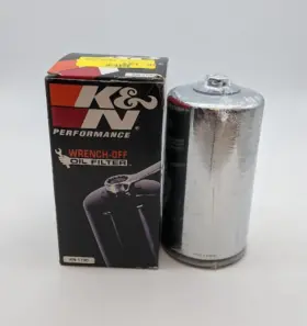 Kn-173c K&n 401480 Harley-davidson Sportster Dyna Softail Chrome Oil Filter