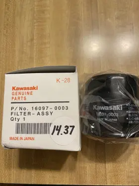 16097-0003 Kawasaki Oem Kaw Oil Filter And Drain Bolt Washer For 2006-2013 Brute Force 650 Atv Models