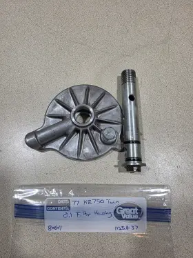 1125.1-37 Kawasaki 16146-002 1977 Kz 750 Kz750 Twin Oil Filter Housing Cover #1125.1-37