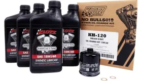 Klotz Synthetics 028175001202 Synthetic Oil Change Kit 15w-60 #kh-120 Indian Scout 2015-2024