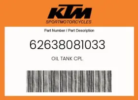62638081033 Ktm Genuine Oil Tank Cpl. -