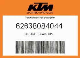 62638084044 Ktm Genuine Oil Sight Glass Cpl. -