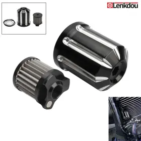 12002-0027bw-df Lenkdou Oil Filter Reusable Aluminium For Harley Twin Cam Evo Touring Softail Road Glide