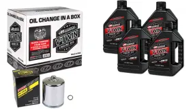 11105 Maxima Synthetic 20w50 Oil Change Kit Chrome Filter Harley Twin Cam 1999-2017