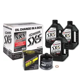 Maxima 851211009135 Sxs Quick Change Kit 10w-50 Synthetic With Black Filter