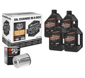 90-069014c Maxima Quick Oil Change Evo-sportster Mineral 20w50 With Chrome Filter
