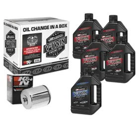 90-119015c Maxima Sportster Synthetic 20w-50 Filter Kit With Chrome
