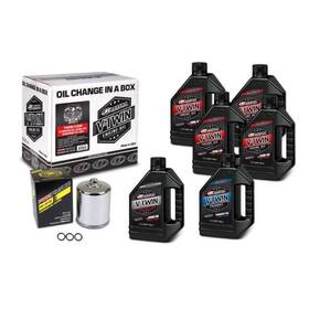 Maxima Mxa90-119016pc V-twin Oil Change Kit Synthetic With Chrome Filter Twin Cam