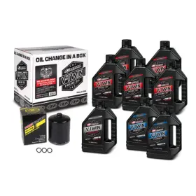Mxa90-129018pb Maxima V-twin Oil Change Kit For Milwaukee-eight Engines With Synthetic
