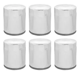 63805-80t Mid Usa 87172 6 Chrome 10 Micron Oil Filter Harley Big Twin Evo Repl By -usa