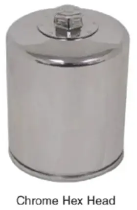 87180 Mid Usa Chrome Hex Head Oil Filter Paper Element 17 Harley Milwaukee 8 Eight M8