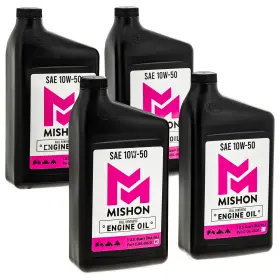 Mk1012830 Mishon Engine Oil 10w-50 Full Synthetic Motorcycle 4 Quarts