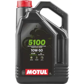 104076 Motul 5100 10w50 Motorcycle Oil 1 Gallon 4 Quart Bottle Ester Synthetic Blend