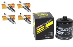 Pf303b Ngk / Pro Filter Kawasaki Ninja 600 636 Tune Up Kit 4 Spark Plugs And Oil Zzr Zx6r Zx6rr