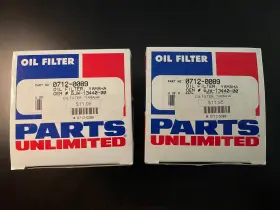 0712-0089 Parts Unlimited Yamaha Black Pro Series Oil Filter 2 Pack - New