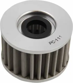 4742-p222062-utv Pc Racing Flo Drop In Stainless Steel Oil Filter-polished For 2014-2019 Honda