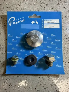 1300-1007 Prima Magnetic Oil Drain Kit For 50cc Qmb139 And 150cc Gy6 Motors
