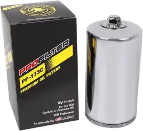 Pf-173c Pro Filter Premium Oil Chrome #pf-173c Harley Davidson Dyna